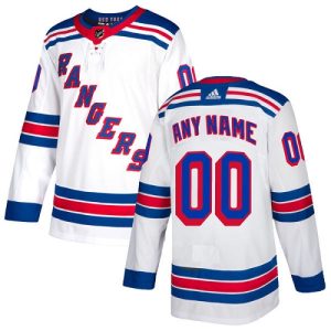 NHL New York Rangers Trikot Benutzerdefinierte Auswärts Weiß Authentic